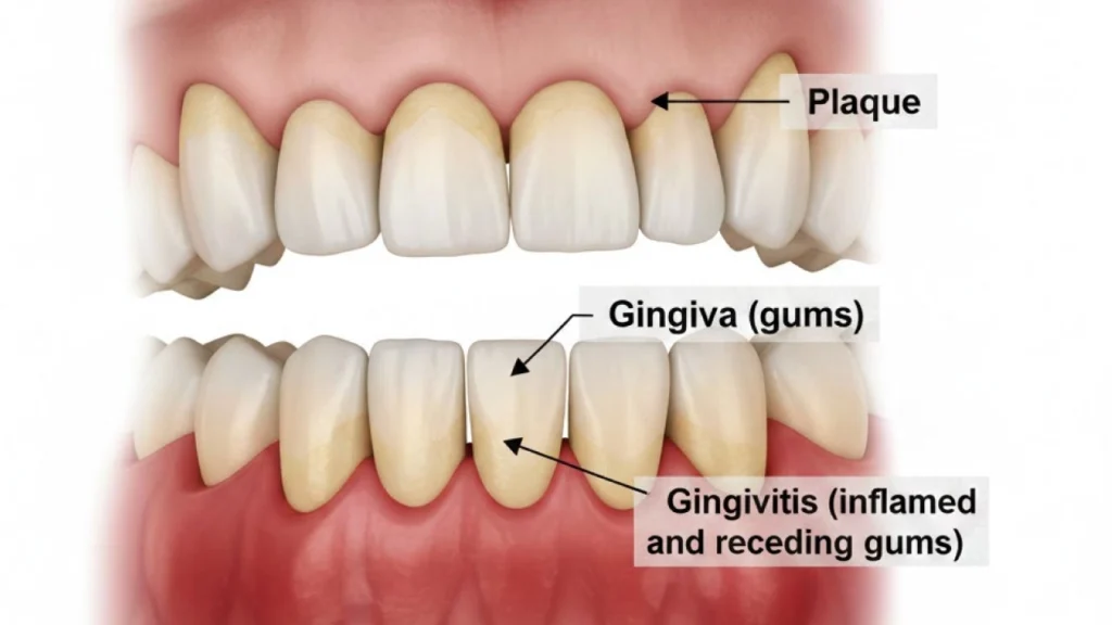 Reduces plaque and gingivitis